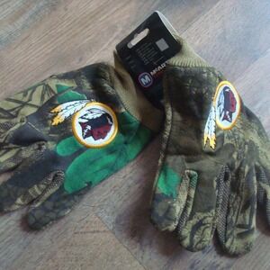 REDSKINS CAMO GLOVES MITTEN WINTER VINTAGE 00S Y2K L6
